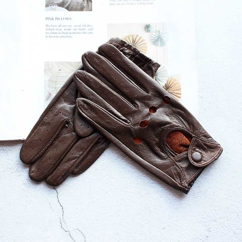 Leather Driving Glove - Women's Summer Full Finger Leather Gloves