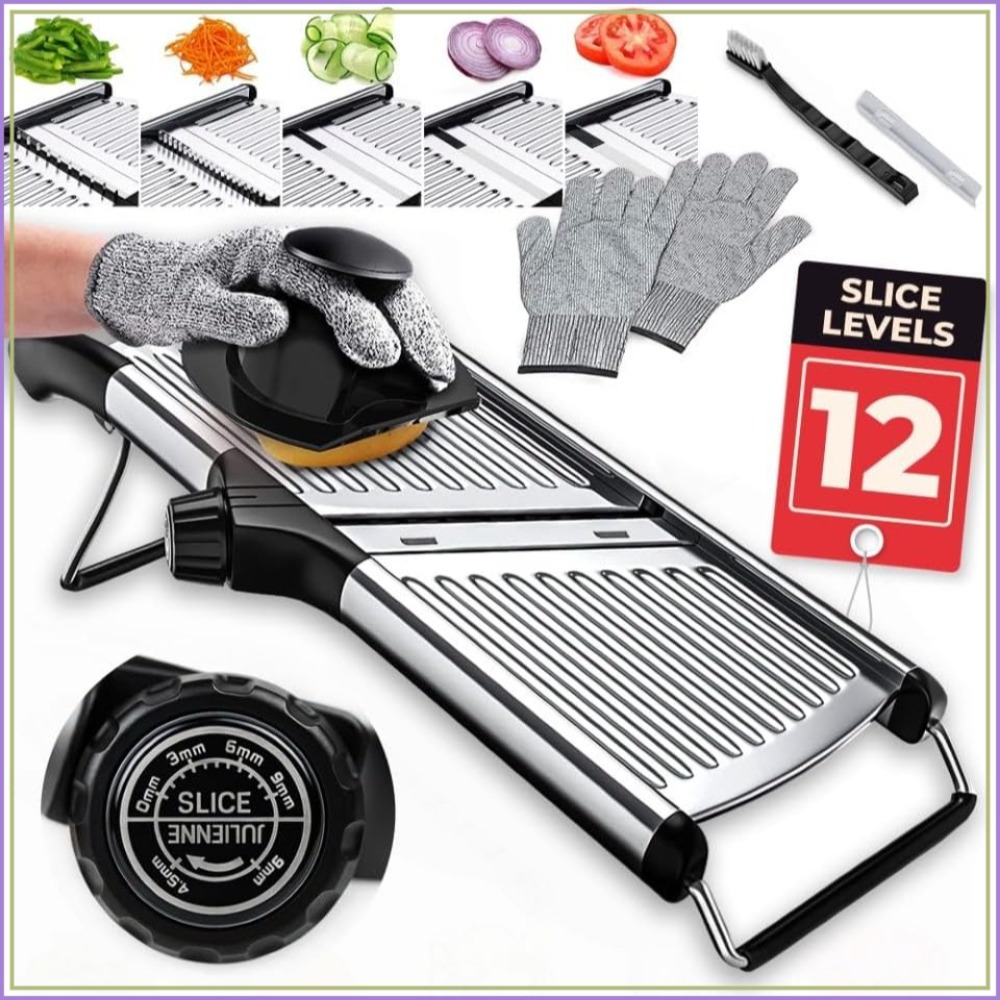 Cut Resistant Glove - Adjustable Mandoline Food Slicer, Stainless Steel,