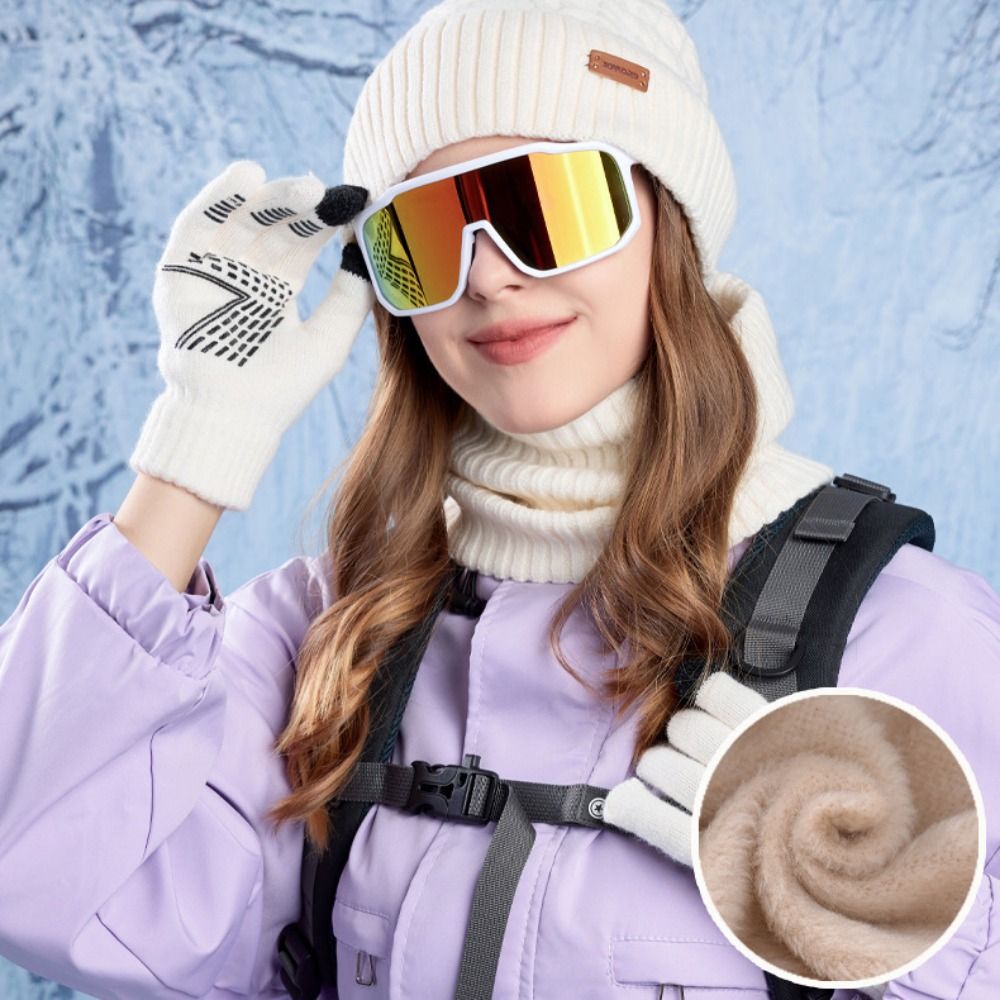 3pcs Hiking Solid Color Hat Sc – обзор и цена Wool Glove Lined