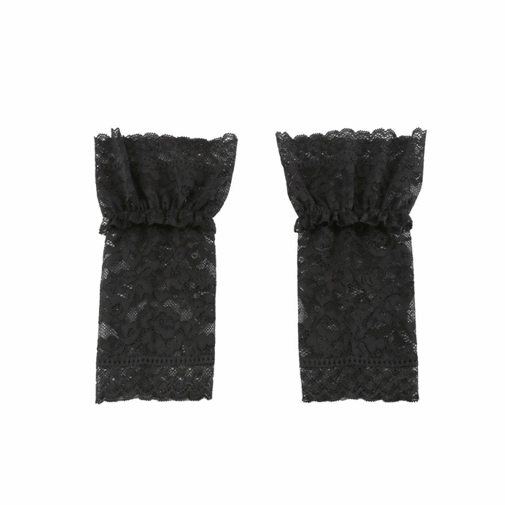 Lace Ruffles Pleated Detachabl – обзор и цена Fingerless Glove Knit