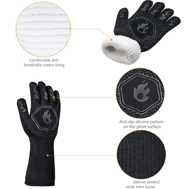 1 Pair Oven Gloves, Oven Mitts – обзор и цена Heat Resistant Glove