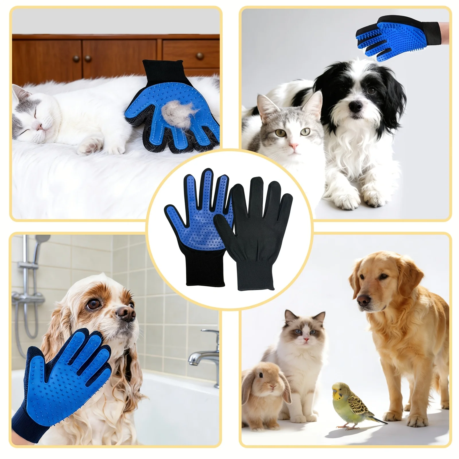 Pet Gloves Cat Grooming Gloves – обзор и цена Rubber Glove Cleaning
