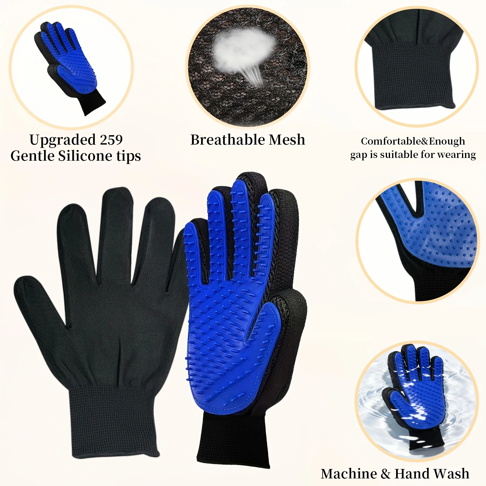 Pet Gloves Cat Grooming Gloves – обзор и цена Rubber Glove Cleaning
