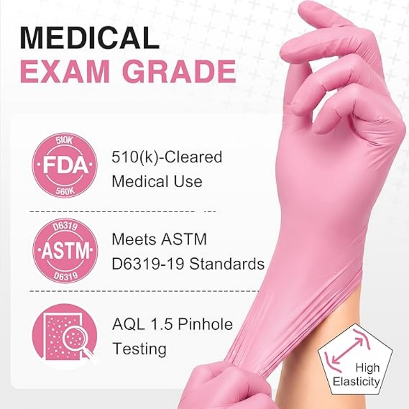Pink Nitrile Disposable Gloves – обзор и цена Nitrile Mechanic Glove