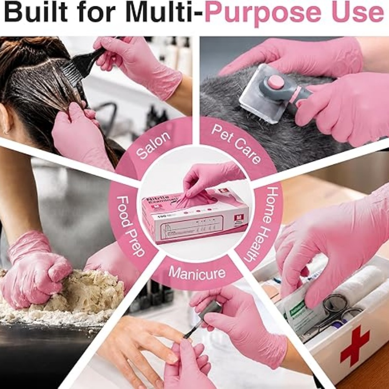 Pink Nitrile Disposable Gloves – обзор и цена Nitrile Mechanic Glove