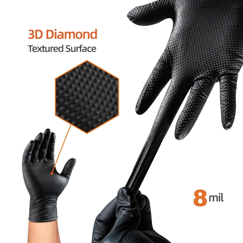 8Mil Heavy Duty Black Nitrile  – обзор и цена Nitrile Mechanic Glove