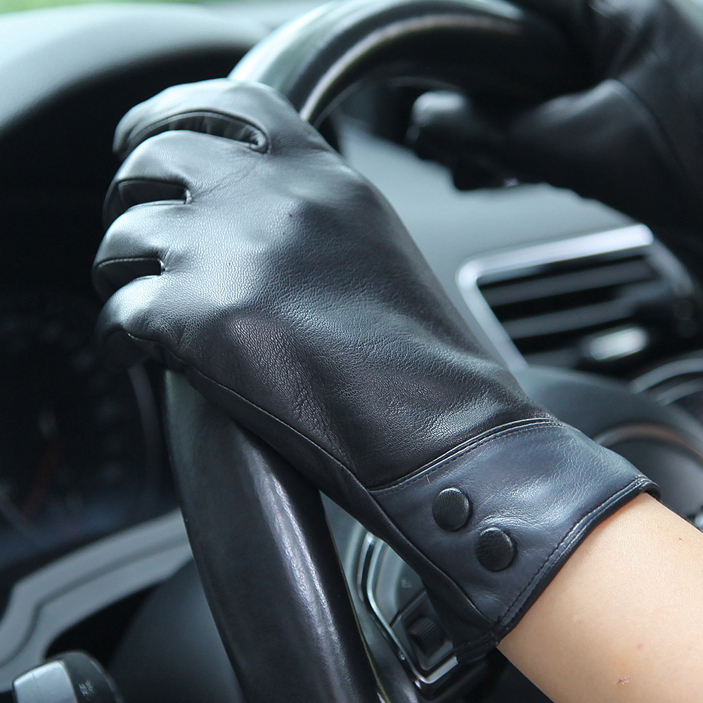 Fashion Black Real Leather Glo – обзор и цена Wool Glove Lined