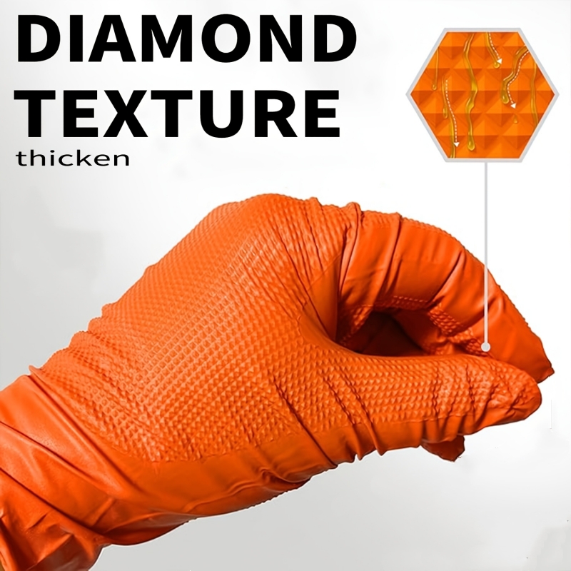 Heavy Duty Orange Nitrile Glov – обзор и цена Nitrile Mechanic Glove
