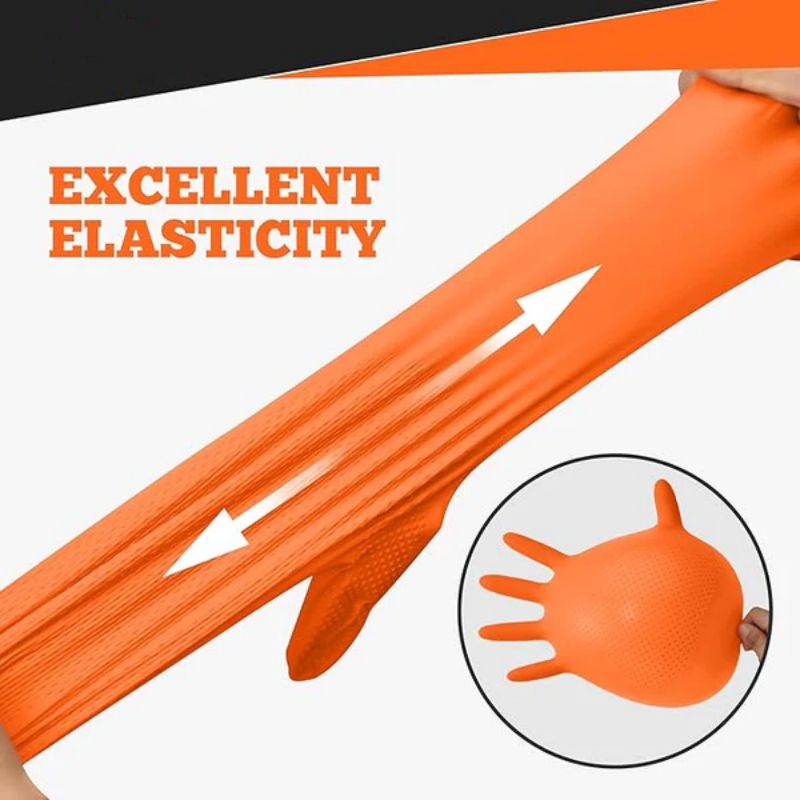 Heavy Duty Orange Nitrile Glov – обзор и цена Nitrile Mechanic Glove