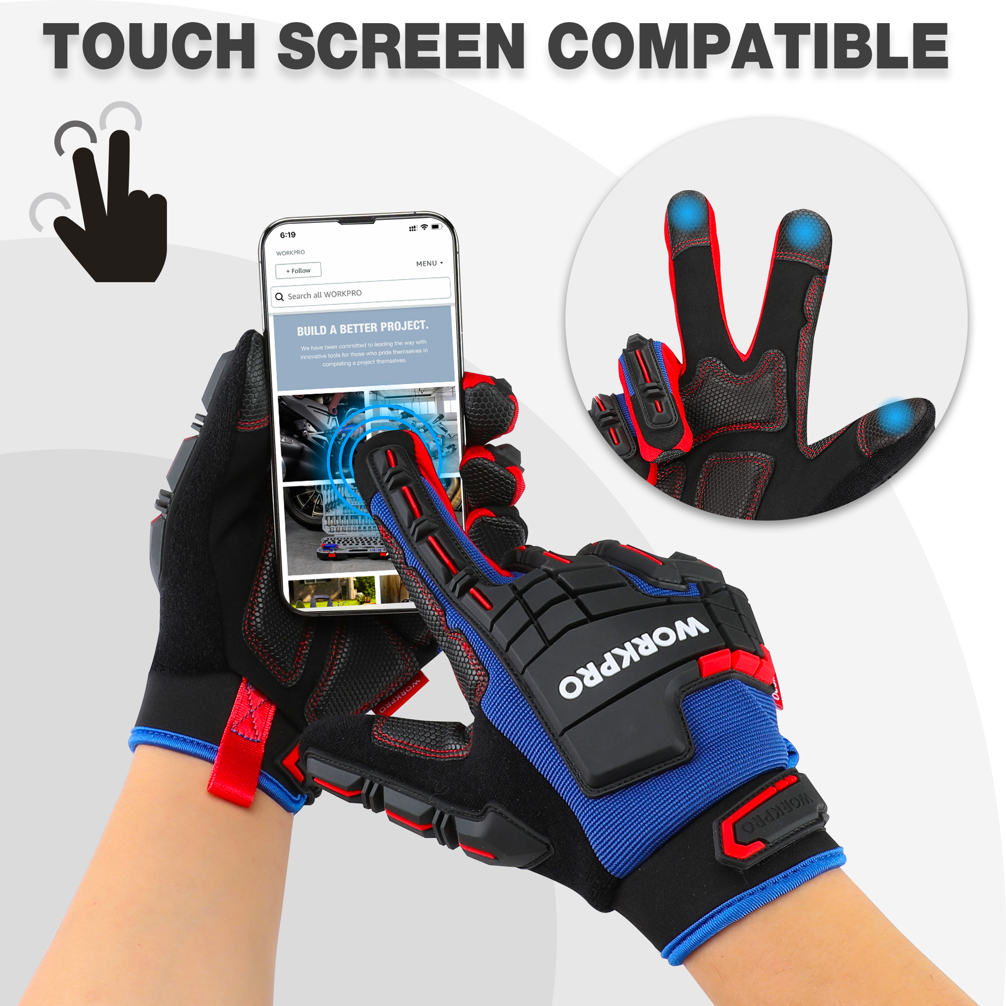 WORKPRO Heavy-duty Work Gloves – обзор и цена Work Glove Impact
