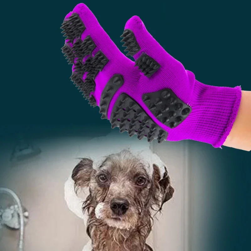 1PC Pet Hair Grooming Gloves C – обзор и цена Rubber Glove Cleaning