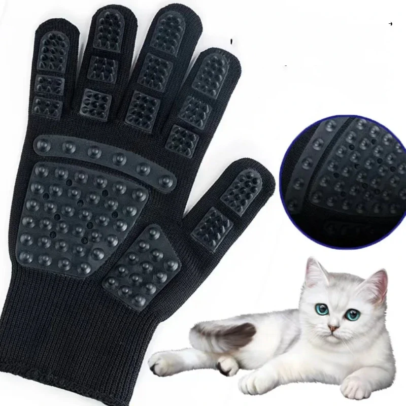 1PC Pet Hair Grooming Gloves C – обзор и цена Rubber Glove Cleaning