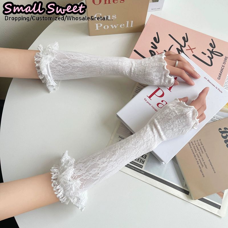 Women's Harajuku White Arm Sle – обзор и цена Fingerless Glove Knit