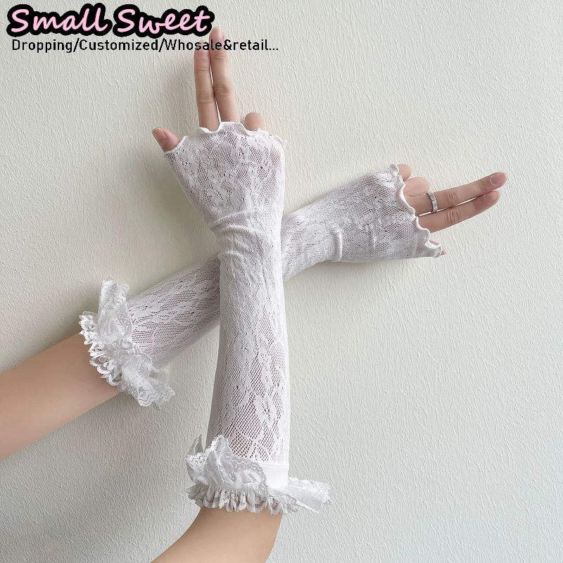 Women's Harajuku White Arm Sle – обзор и цена Fingerless Glove Knit