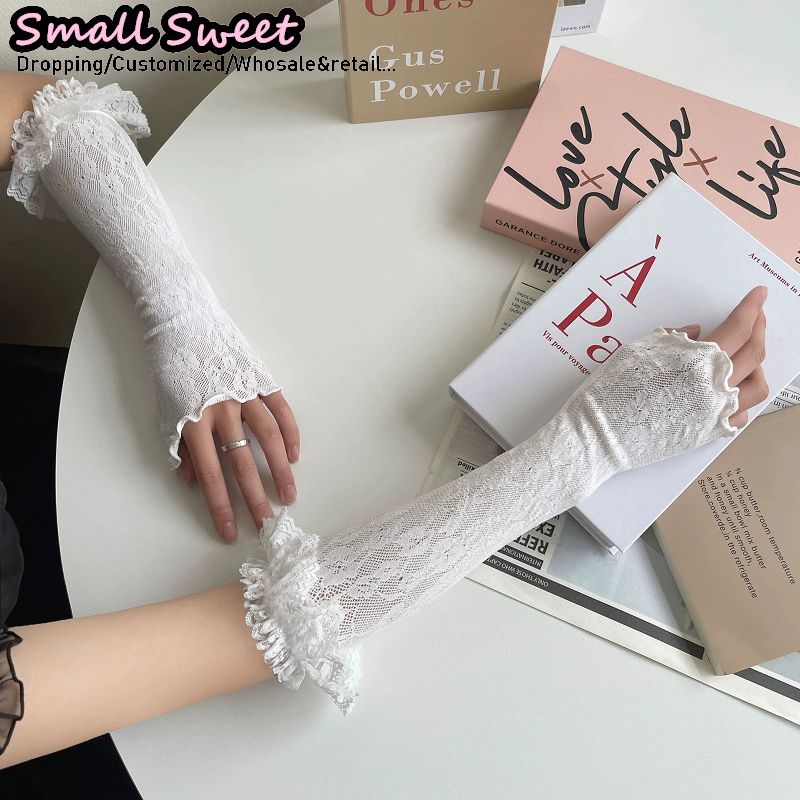 Women's Harajuku White Arm Sle – обзор и цена Fingerless Glove Knit
