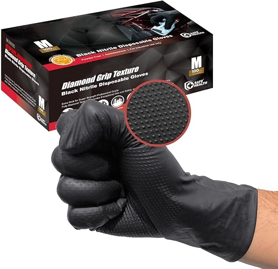 Black Nitrile Gloves Disposabl – обзор и цена Nitrile Mechanic Glove