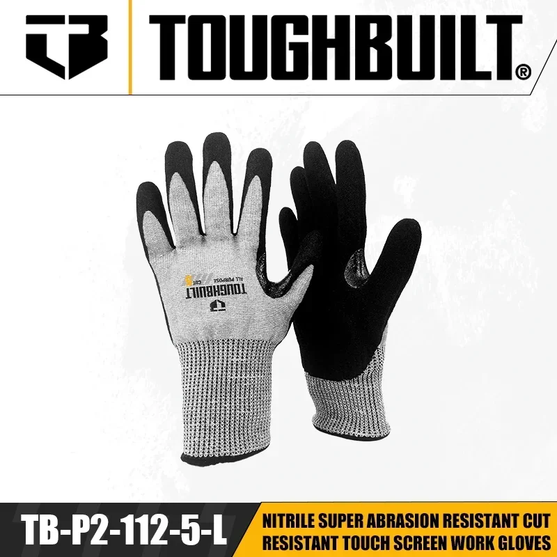 TOUGHBUILT TB-P2-112-5-L Nitri – обзор и цена Nitrile Mechanic Glove