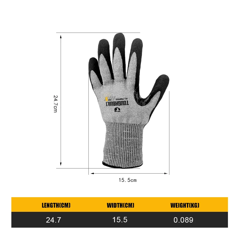 TOUGHBUILT TB-P2-112-5-L Nitri – обзор и цена Nitrile Mechanic Glove