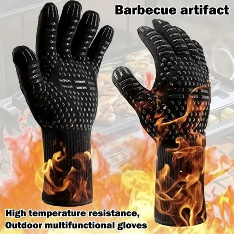 One Piece BBQ Gloves High Temp – обзор и цена Oven Mitt Silicone