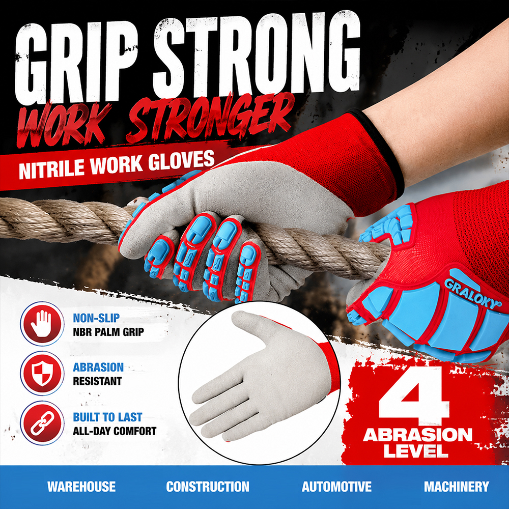Anti-Impact Anti-Slip Nitrile  – обзор и цена Work Glove Impact