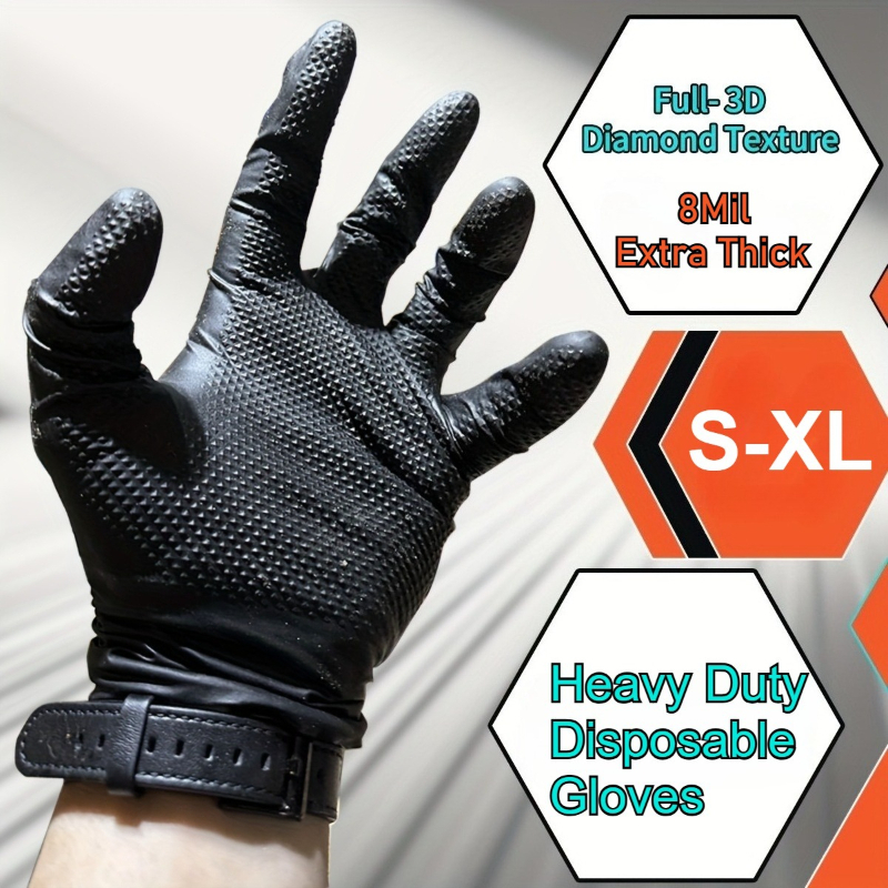 Extra Thick 8 Mil  Heavy Duty  – обзор и цена Nitrile Mechanic Glove