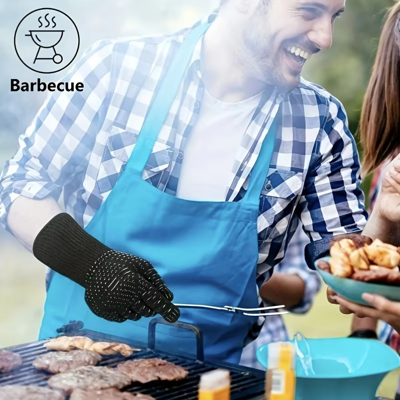 1PCS Piece BBQ Gloves High Tem – обзор и цена Oven Mitt Silicone