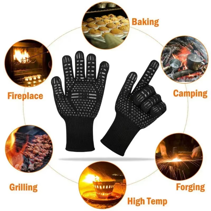 1PCS Piece BBQ Gloves High Tem – обзор и цена Oven Mitt Silicone