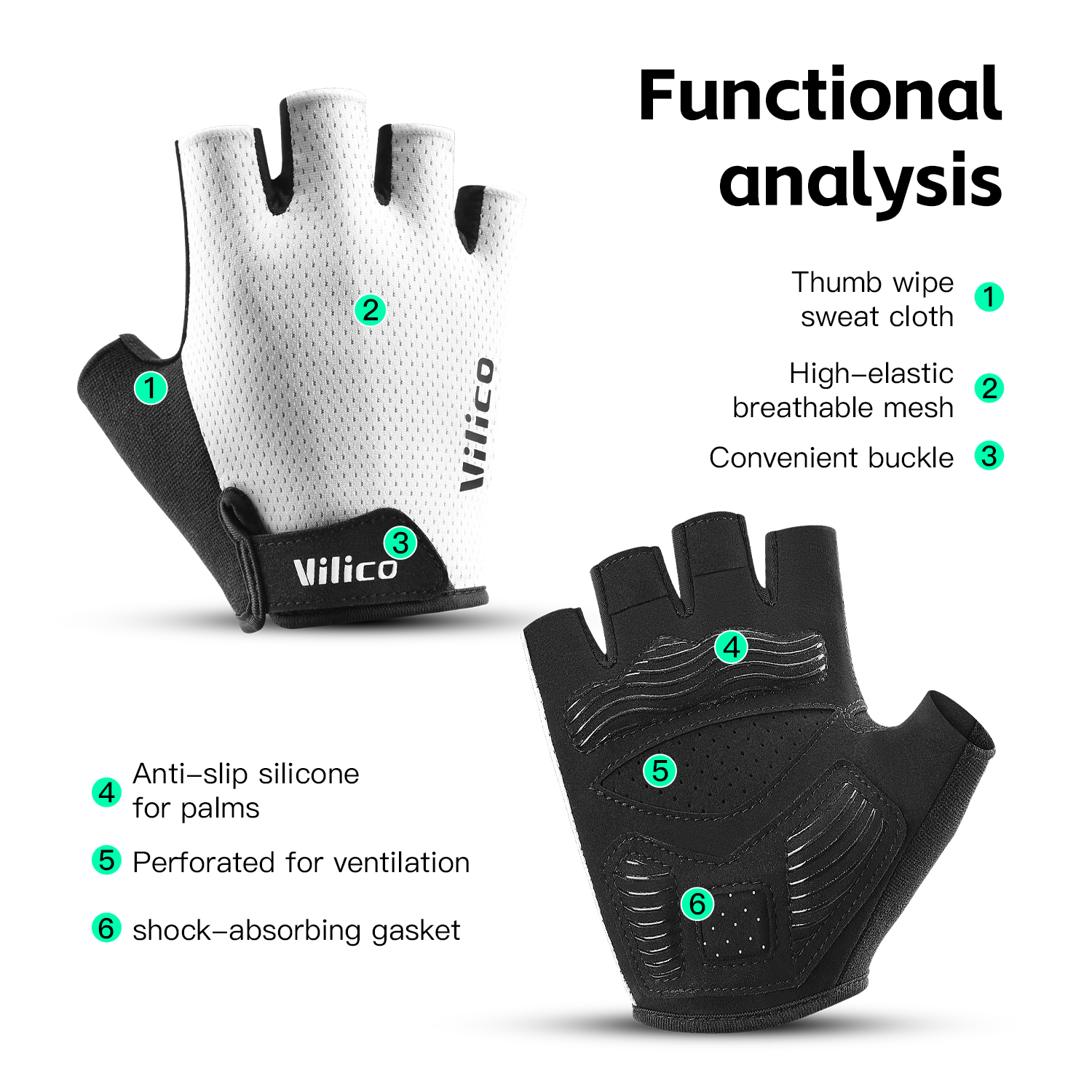 VILICO Breathable Half Finger  – обзор и цена Workout Glove Gym