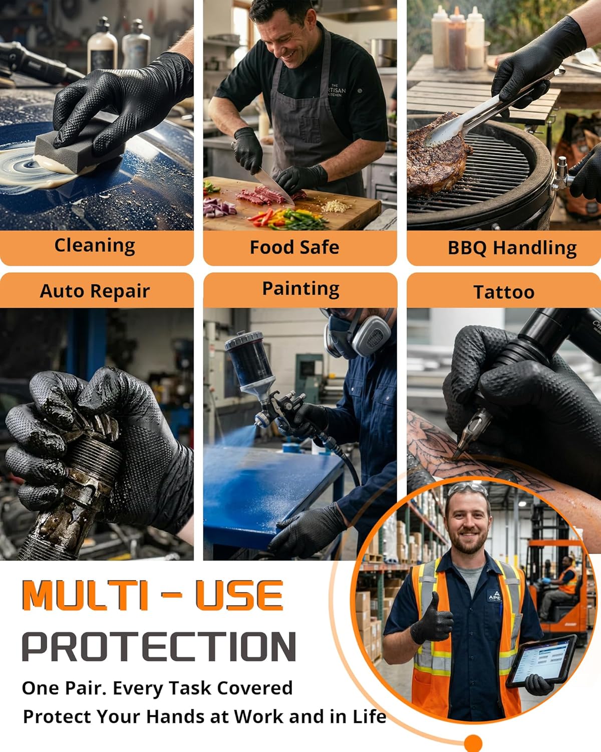 9mil Heavy Duty Disposable Nit – обзор и цена Nitrile Mechanic Glove