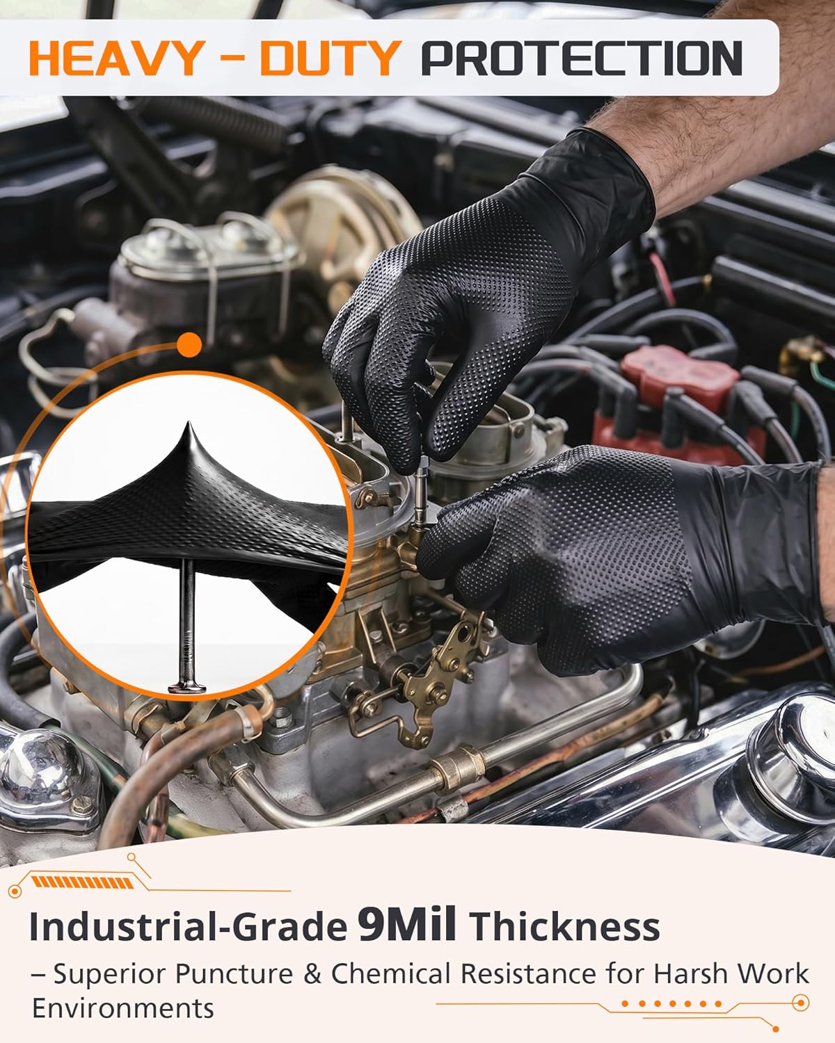 9mil Heavy Duty Disposable Nit – обзор и цена Nitrile Mechanic Glove