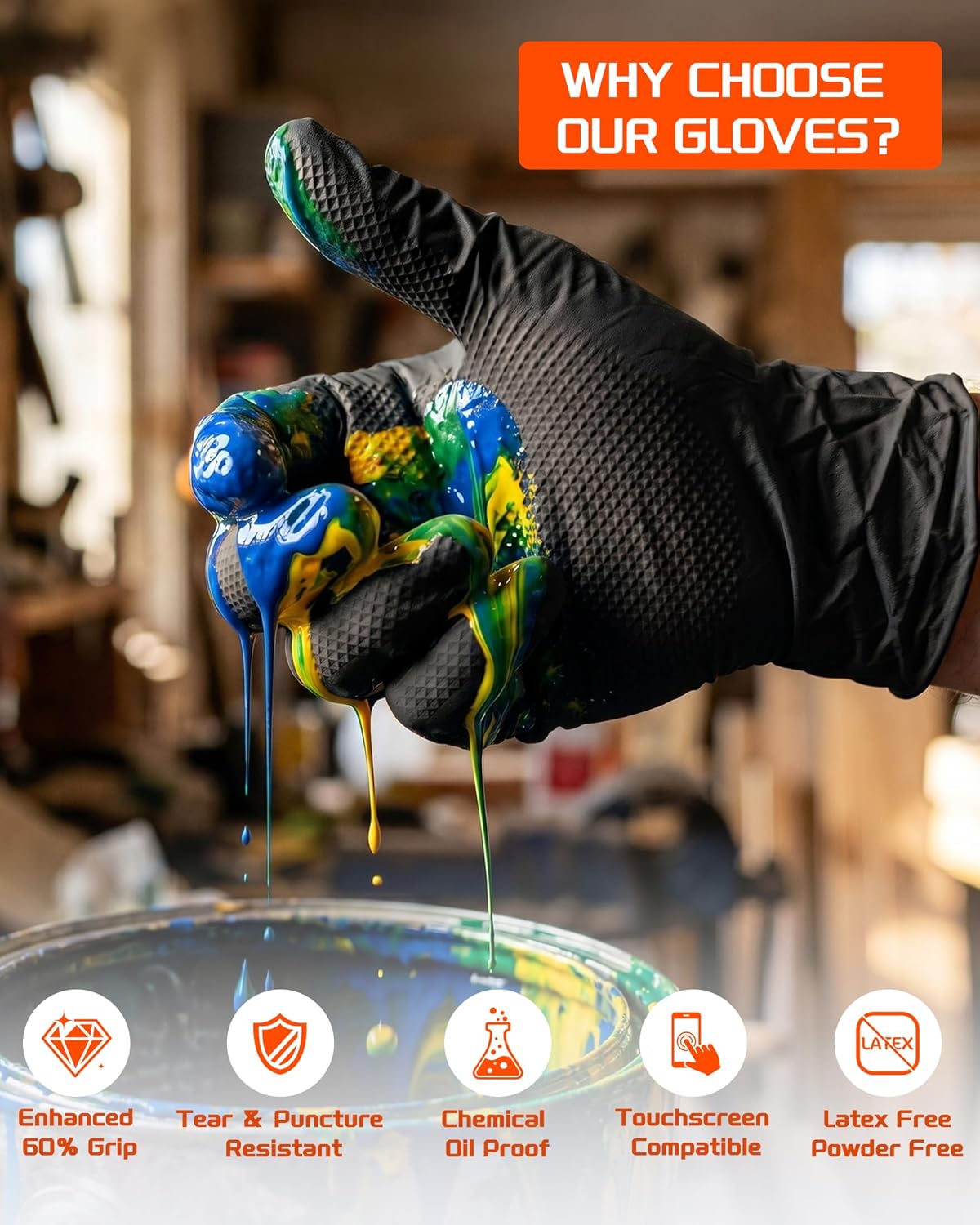 9mil Heavy Duty Disposable Nit – обзор и цена Nitrile Mechanic Glove