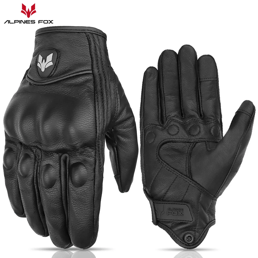Unisex Vintage Leather Motorcy – обзор и цена Motorcycle Glove Knuckle