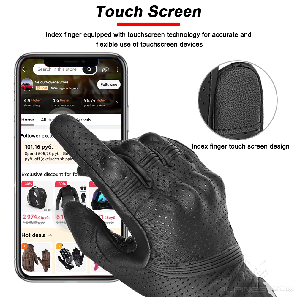 Unisex Vintage Leather Motorcy – обзор и цена Motorcycle Glove Knuckle