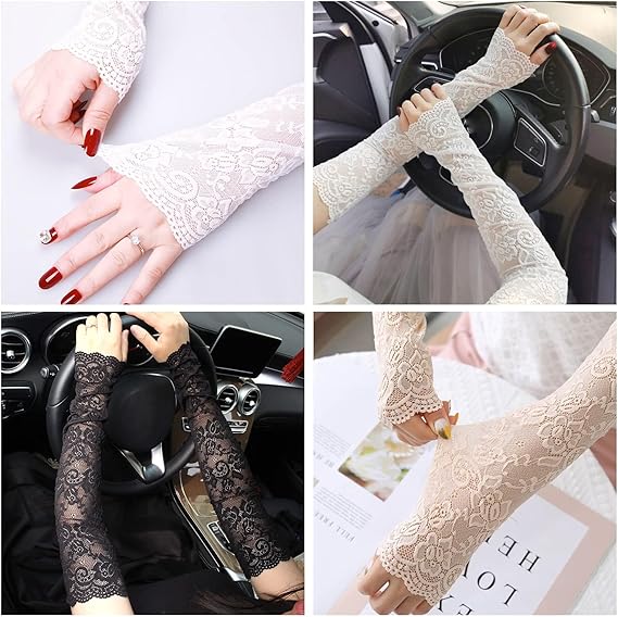 New 1Pair Sexy Lace Hollow-Out – обзор и цена Fingerless Glove Knit