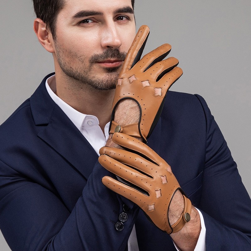 Men Leather Gloves Motorcycle  – обзор и цена Leather Driving Glove