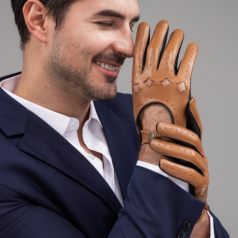 Men Leather Gloves Motorcycle  – обзор и цена Leather Driving Glove