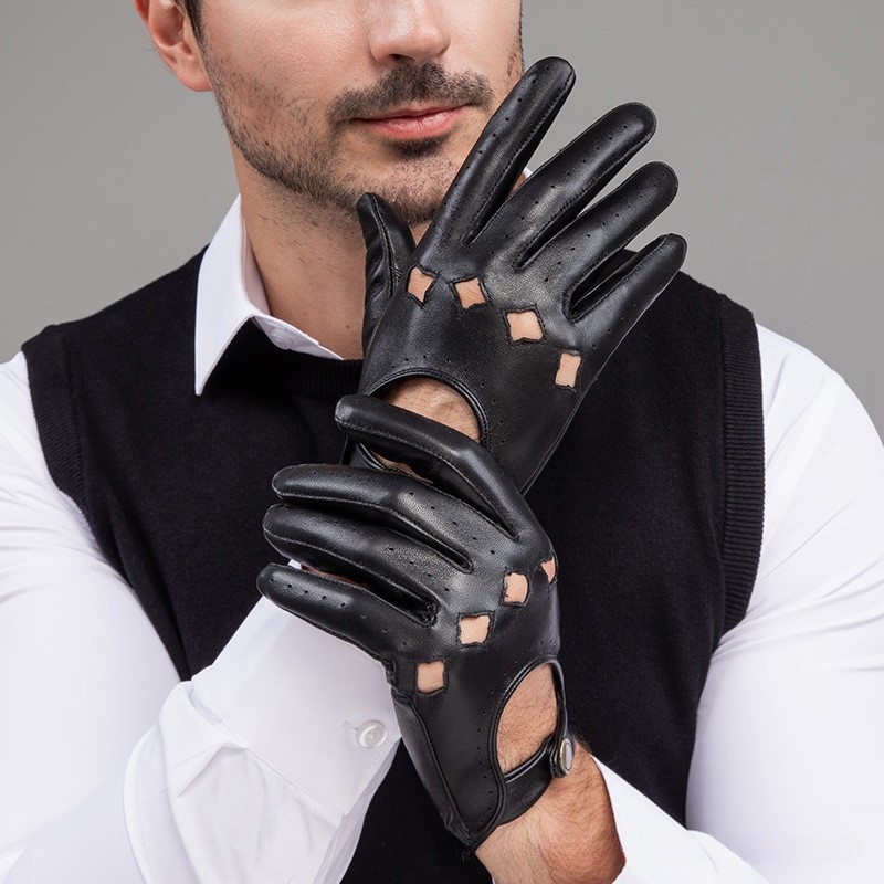 Men Leather Gloves Motorcycle  – обзор и цена Leather Driving Glove