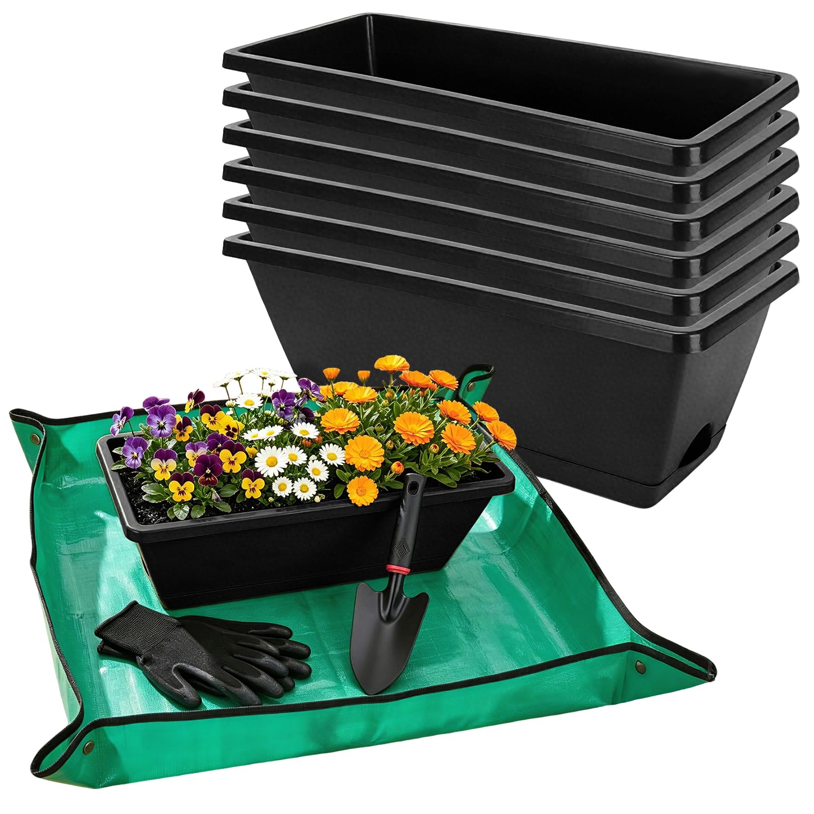 7 Black 17-Inch Rectangular Pl – обзор и цена Gardening Glove Waterproof