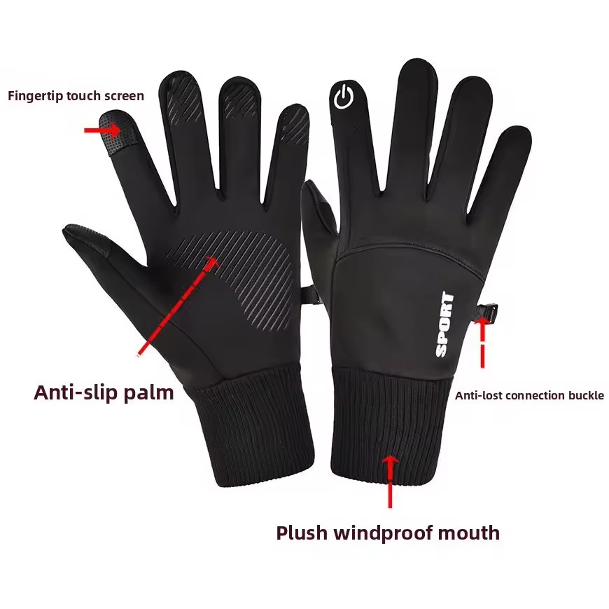 Black Winter Warm Full Fingers – обзор и цена Ski Glove Waterproof