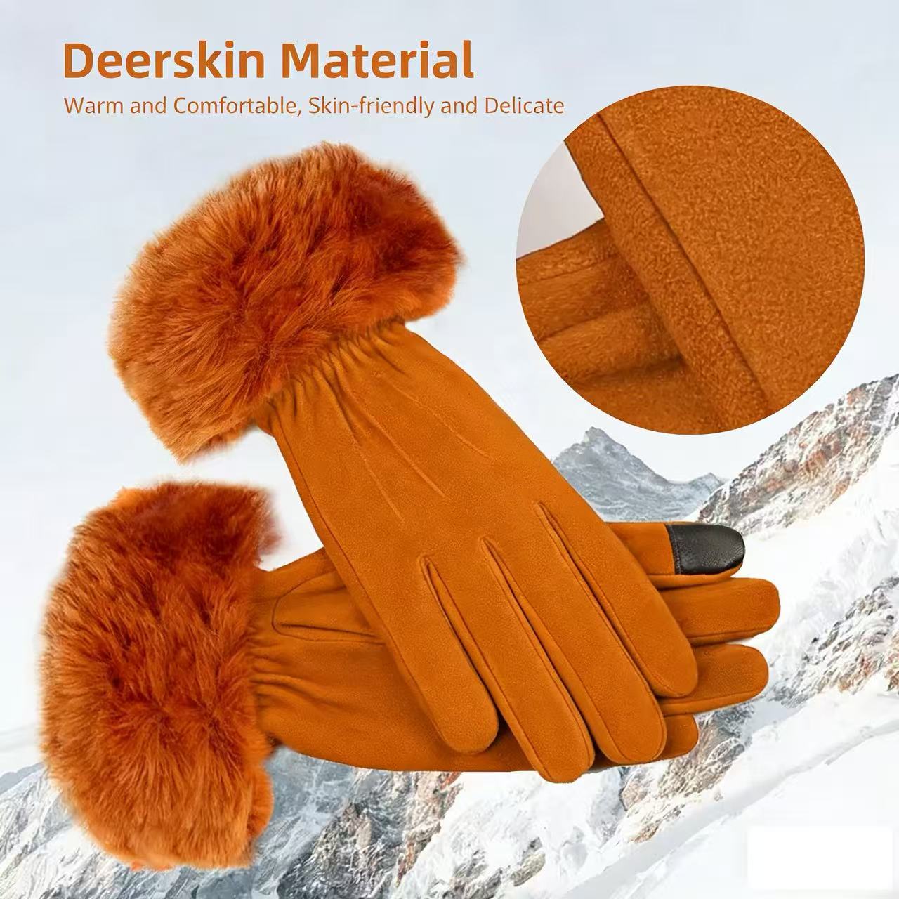 Women's Deerskin Warm Gloves A – обзор и цена Wool Glove Lined