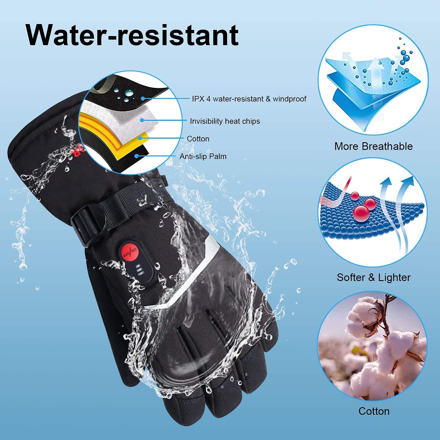 SNOW DEER Winter Heated Gloves – обзор и цена Heat Resistant Glove