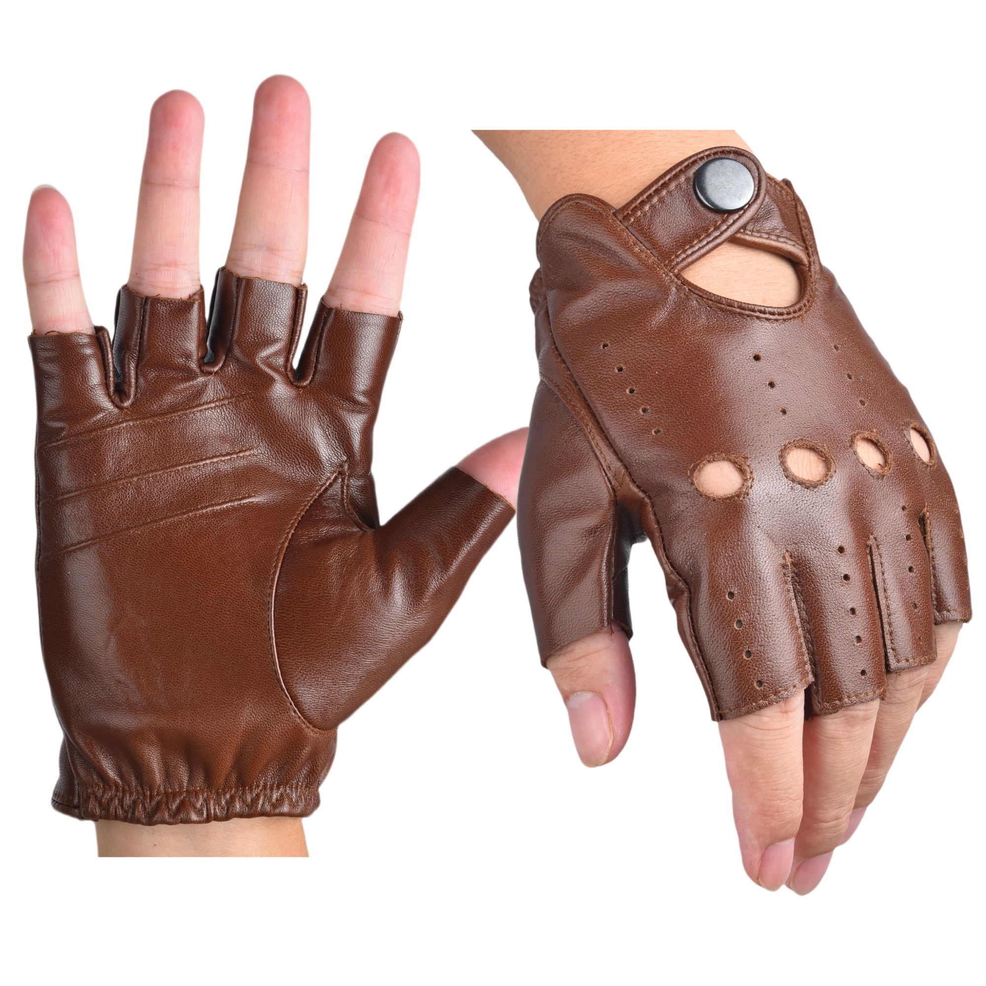 Mens Fingerless Half Finger Le – обзор и цена Leather Driving Glove