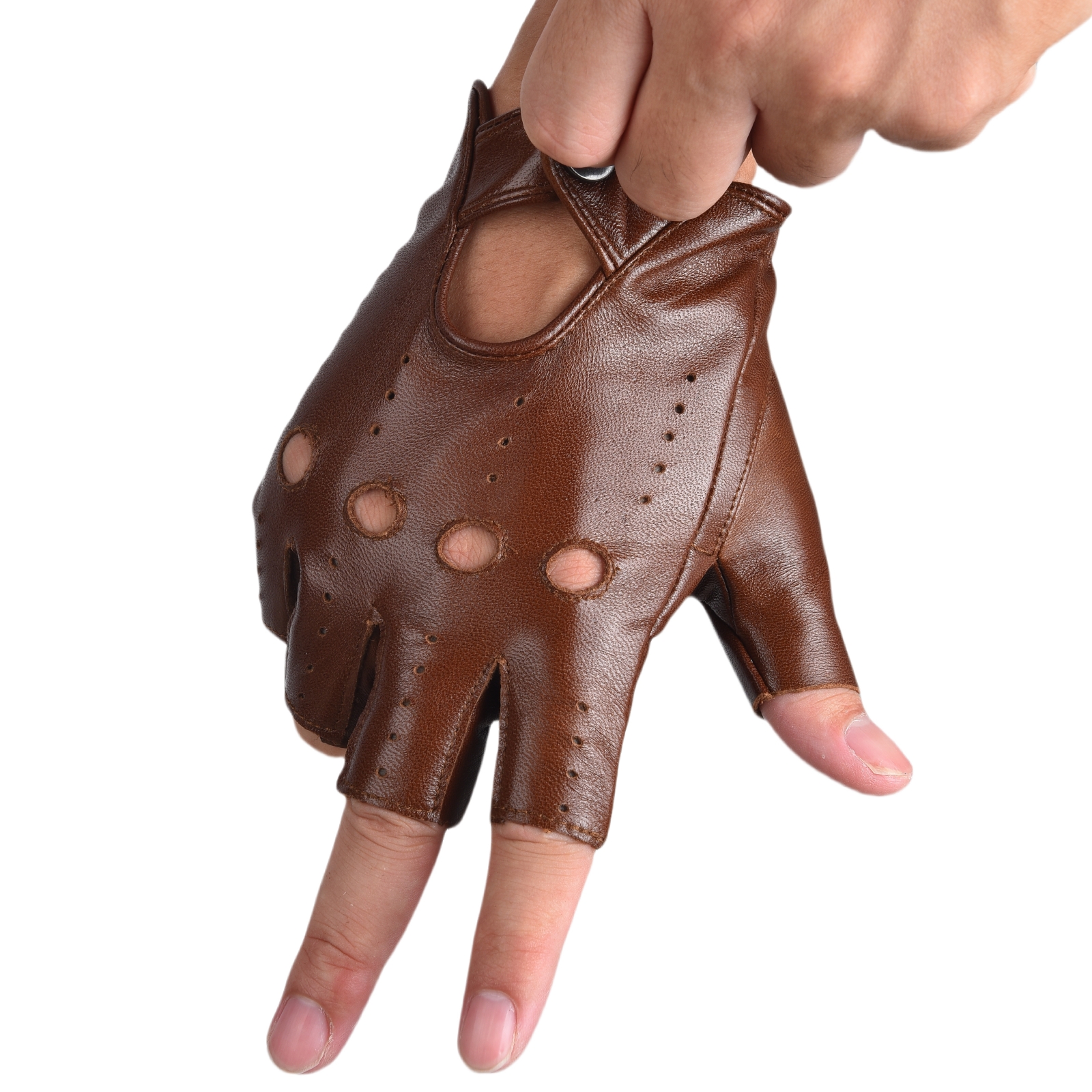Mens Fingerless Half Finger Le – обзор и цена Leather Driving Glove