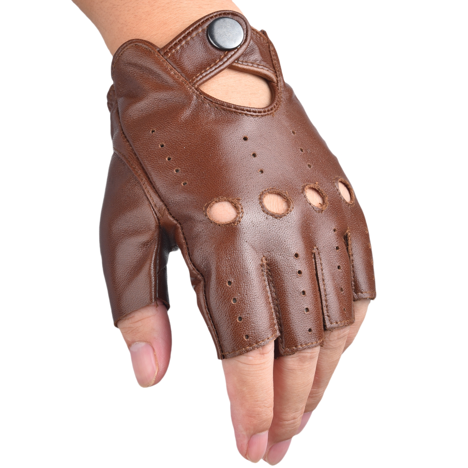Mens Fingerless Half Finger Le – обзор и цена Leather Driving Glove