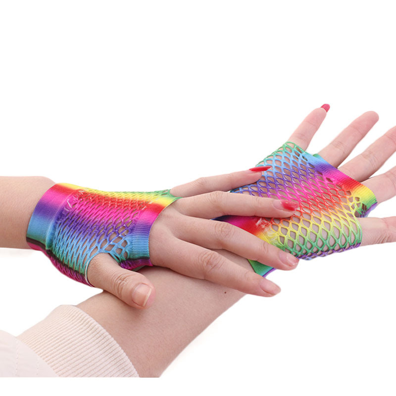 Ladies Sexy Rainbow Color Shor – обзор и цена Fingerless Glove Knit