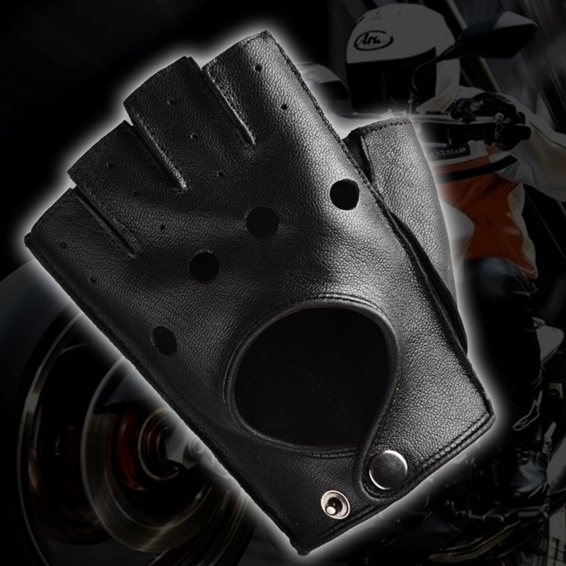 Leather Gloves Men's Half Fing – обзор и цена Leather Driving Glove