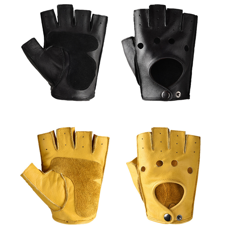 Leather Gloves Men's Half Fing – обзор и цена Leather Driving Glove