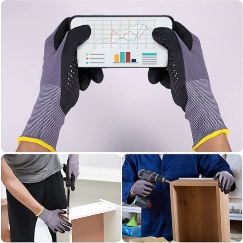 Micro-Foam Safety Work Gloves  – обзор и цена Nitrile Mechanic Glove