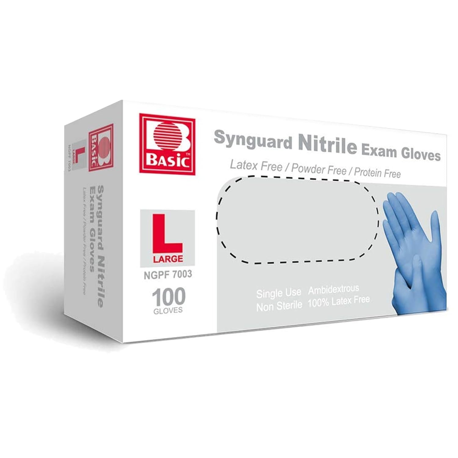 Latex-Free Blue Nitrile Exam G – обзор и цена Exam Glove Nitrile