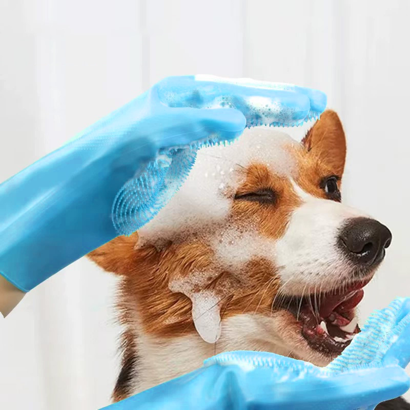 Pet Bathing & Massage Silicone – обзор и цена Rubber Glove Cleaning